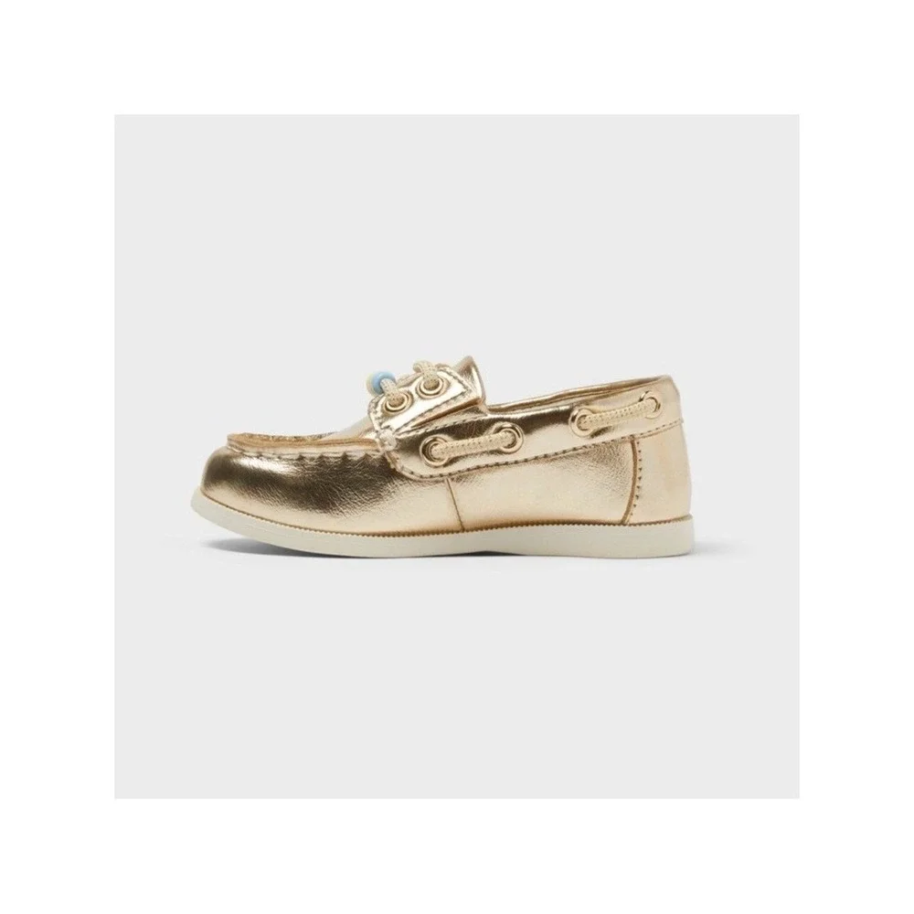 Baby Girl Hampton Boat Shoes by Cat & Jack Gold Size 10 New With Tags
